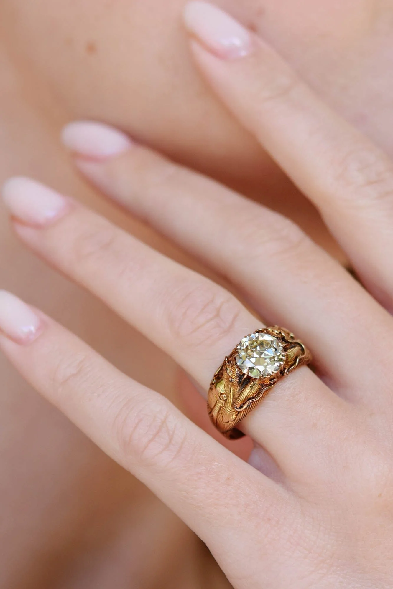 Art Deco 2.56 Carat Diamond Dragon Ring - Image 5