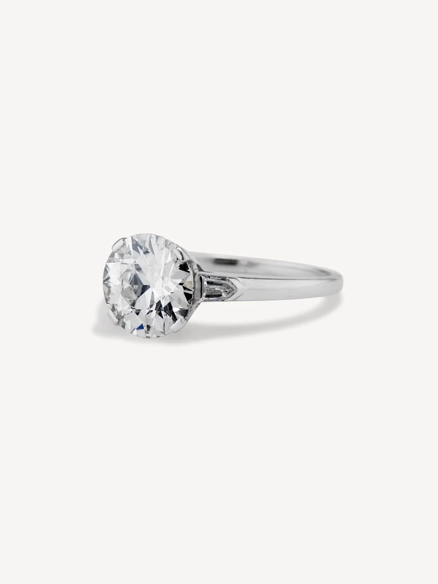 Tiffany & Co. 2.77 Carat Old European Cut Diamond Vintage Engagement Ring - Image 3