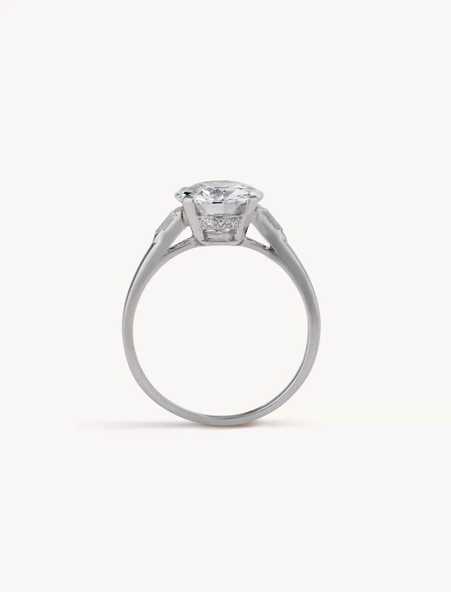 Tiffany & Co. 2.77 Carat Old European Cut Diamond Vintage Engagement Ring - Image 5