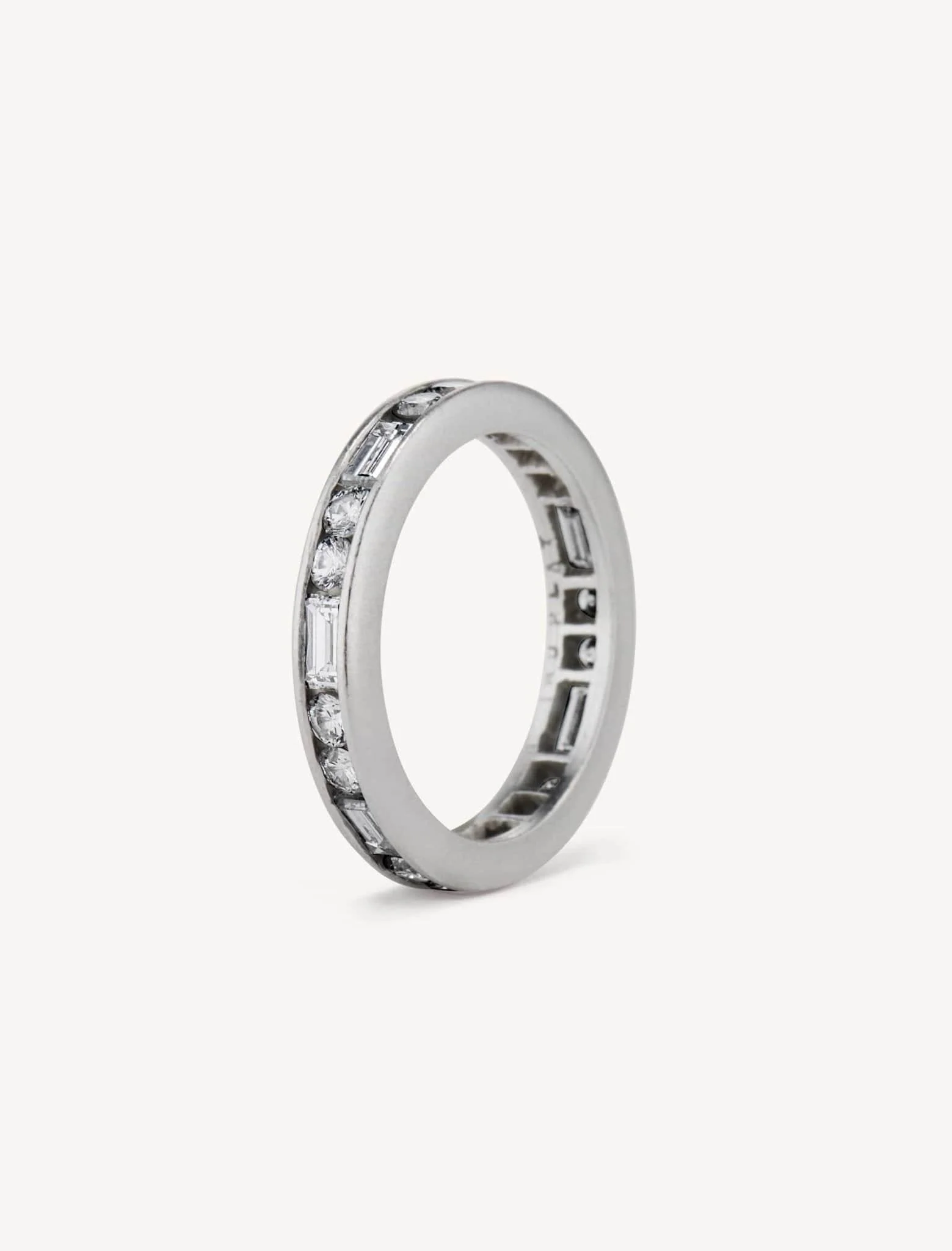 Art Deco Baguette & Transitional Cut Diamond Eternity Band - Image 3