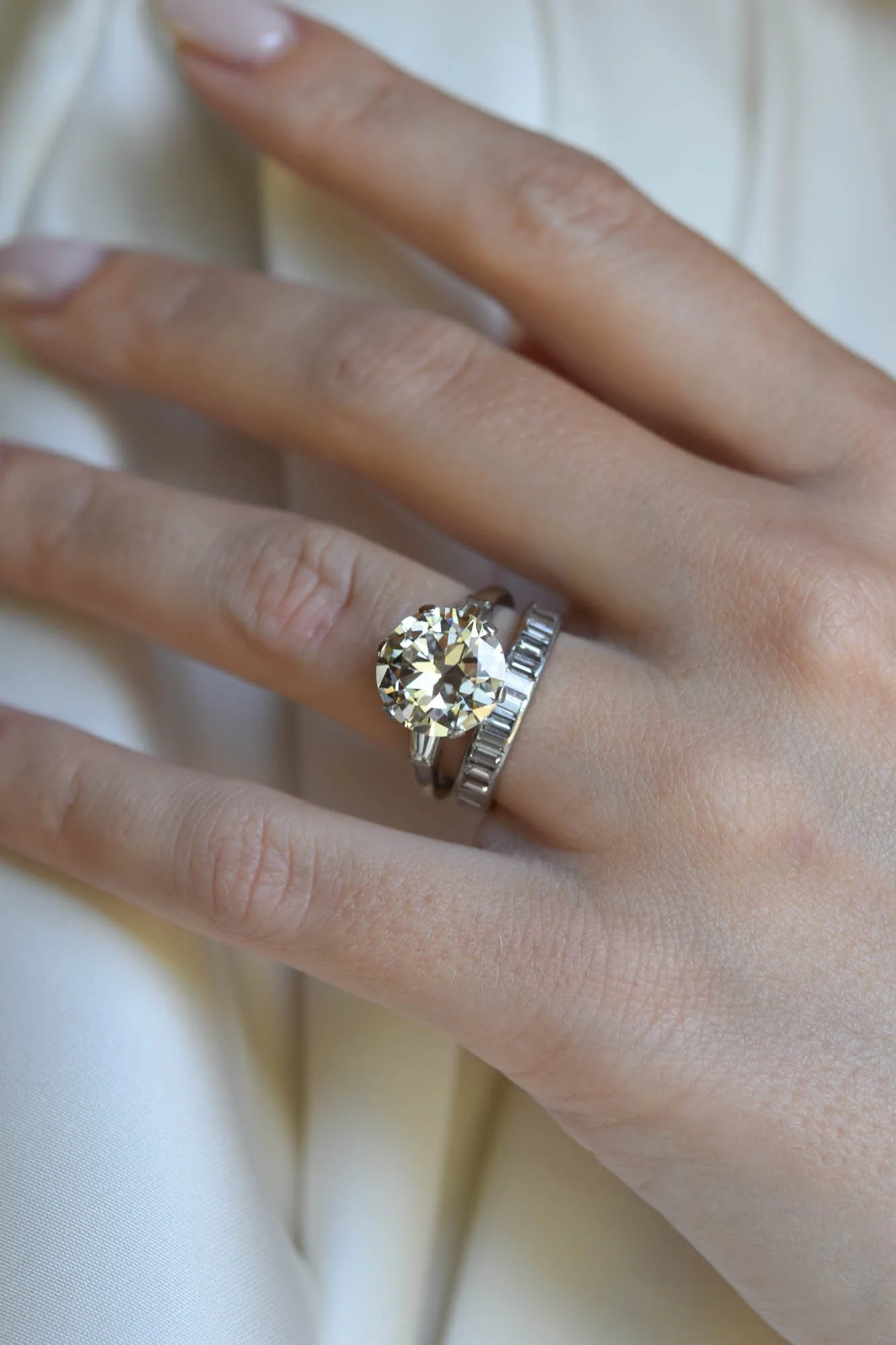 Bulgari 5.02 Carat Transitional Cut Diamond Vintage Engagement Ring - Image 6