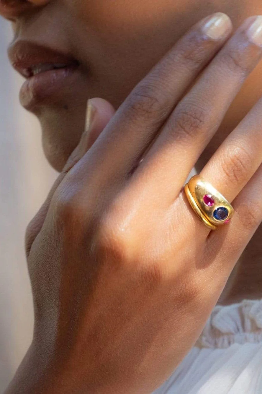 Bulgari 1970s Sapphire and Gold Ring, Italy - Image 5