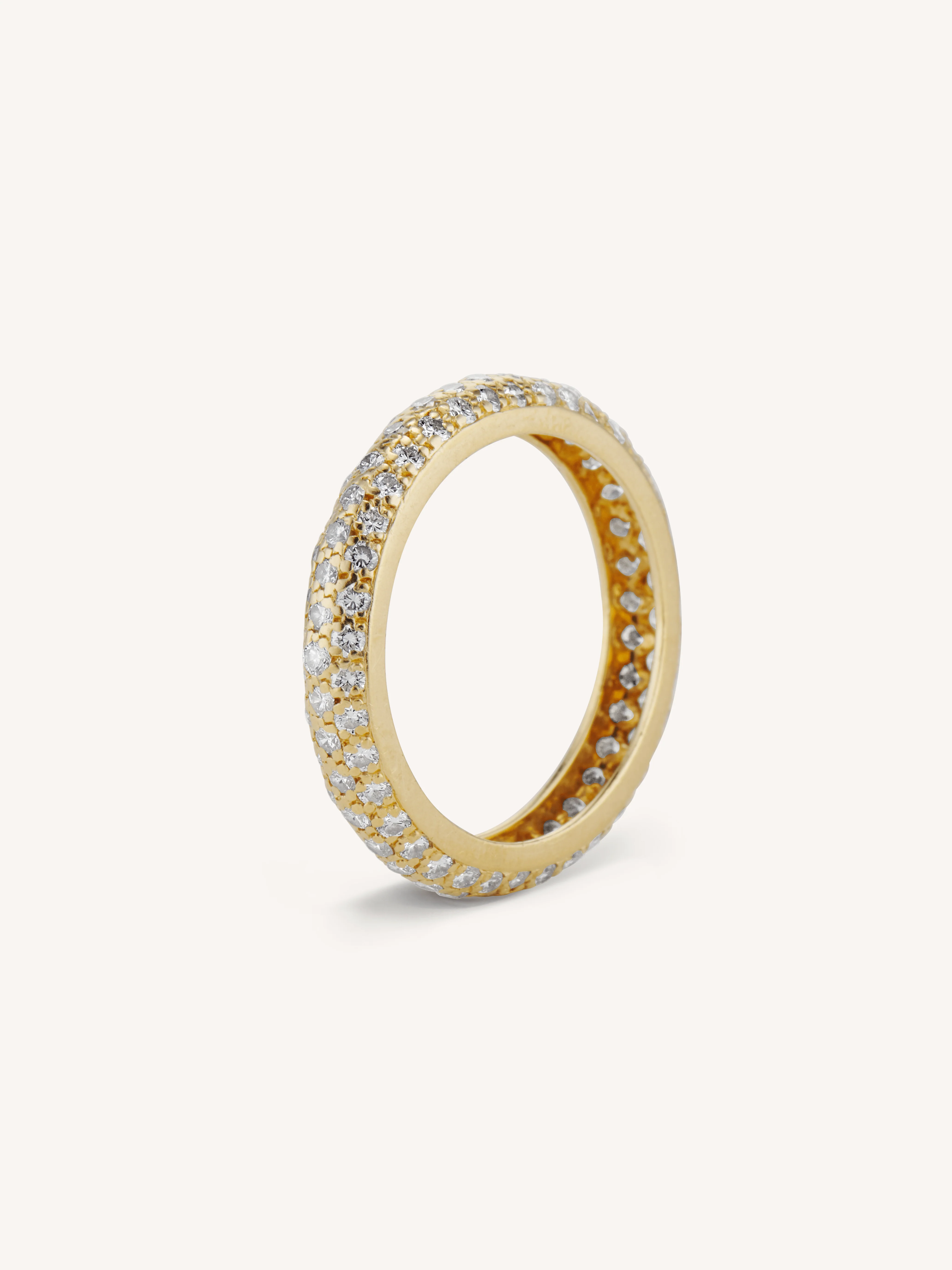 Cartier Vintage Bombé Diamond Gold Wedding Band - Size 6.25 - Image 3
