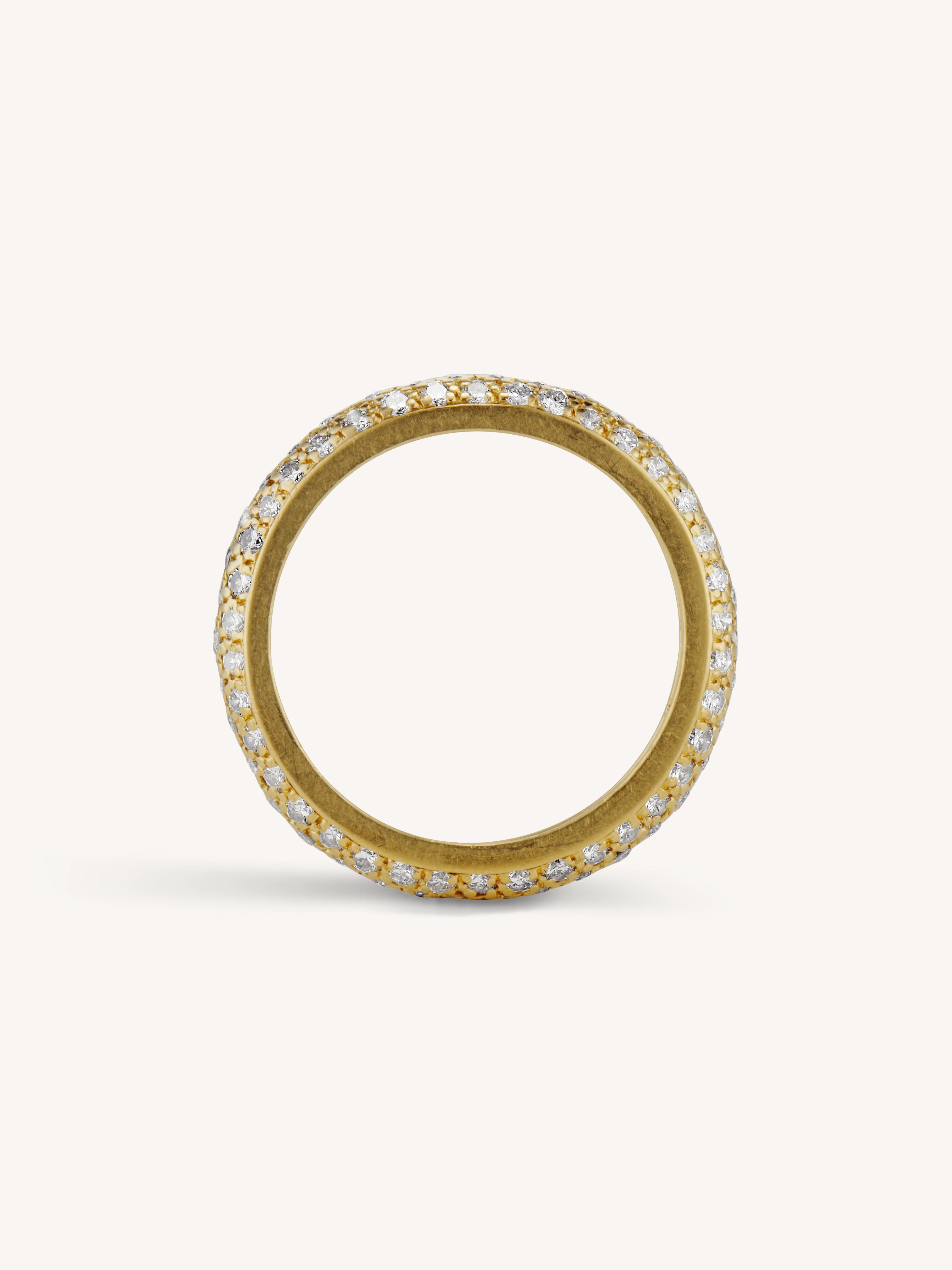 Cartier Vintage Bombé Diamond Gold Wedding Band - Size 6.25 - Image 4