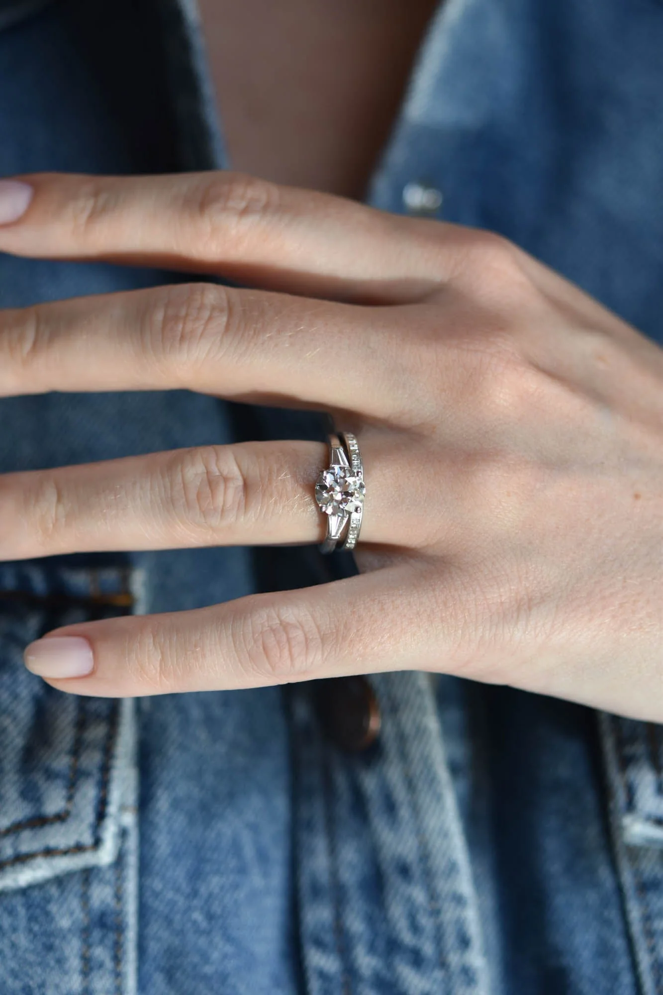Cartier Midcentury 1.79 Carat Transitional Cut Diamond Vintage Engagement Ring - Image 7