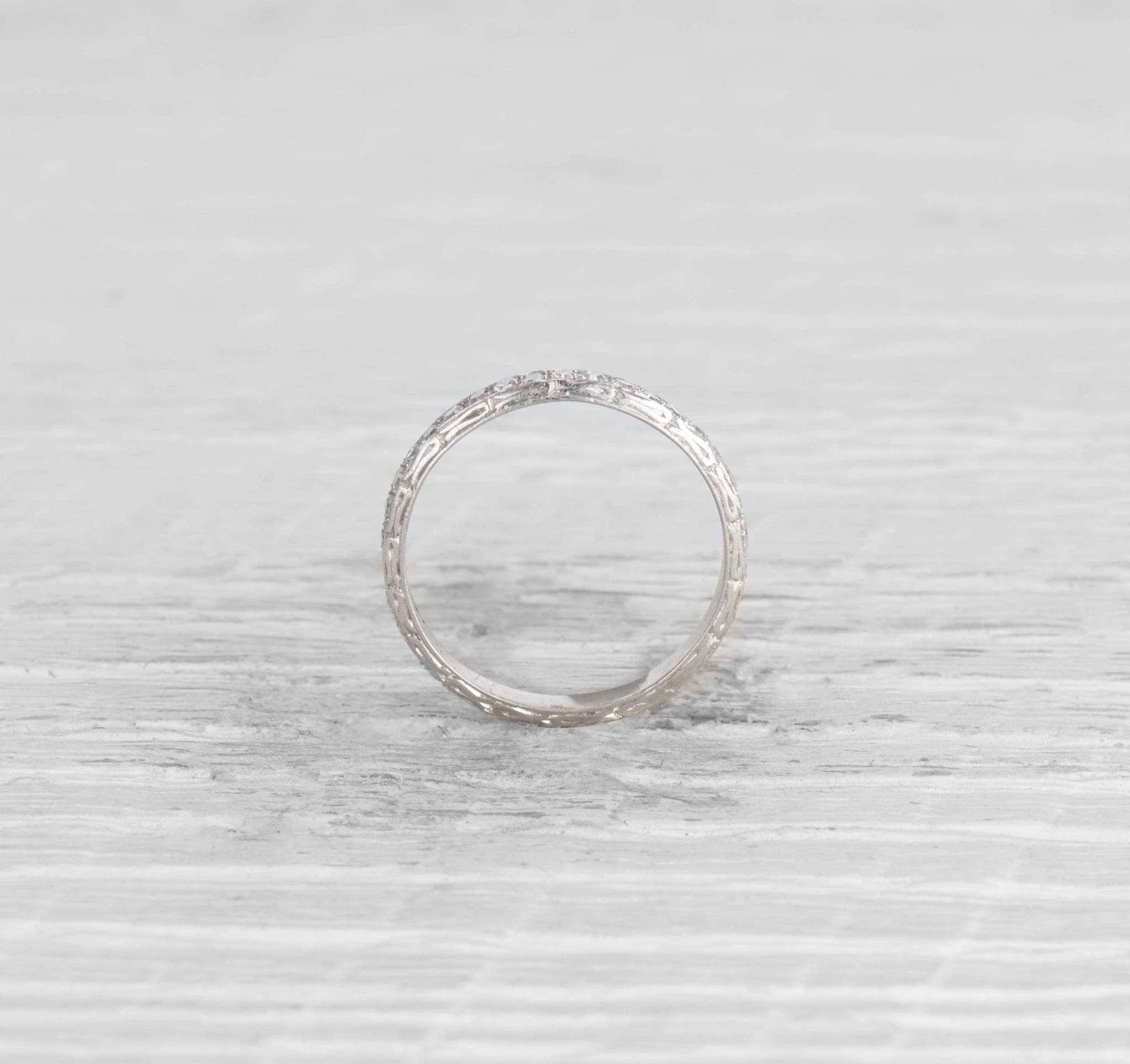 VINTAGE DIAMOND AND PLATINUM ETERNITY BAND - Image 2