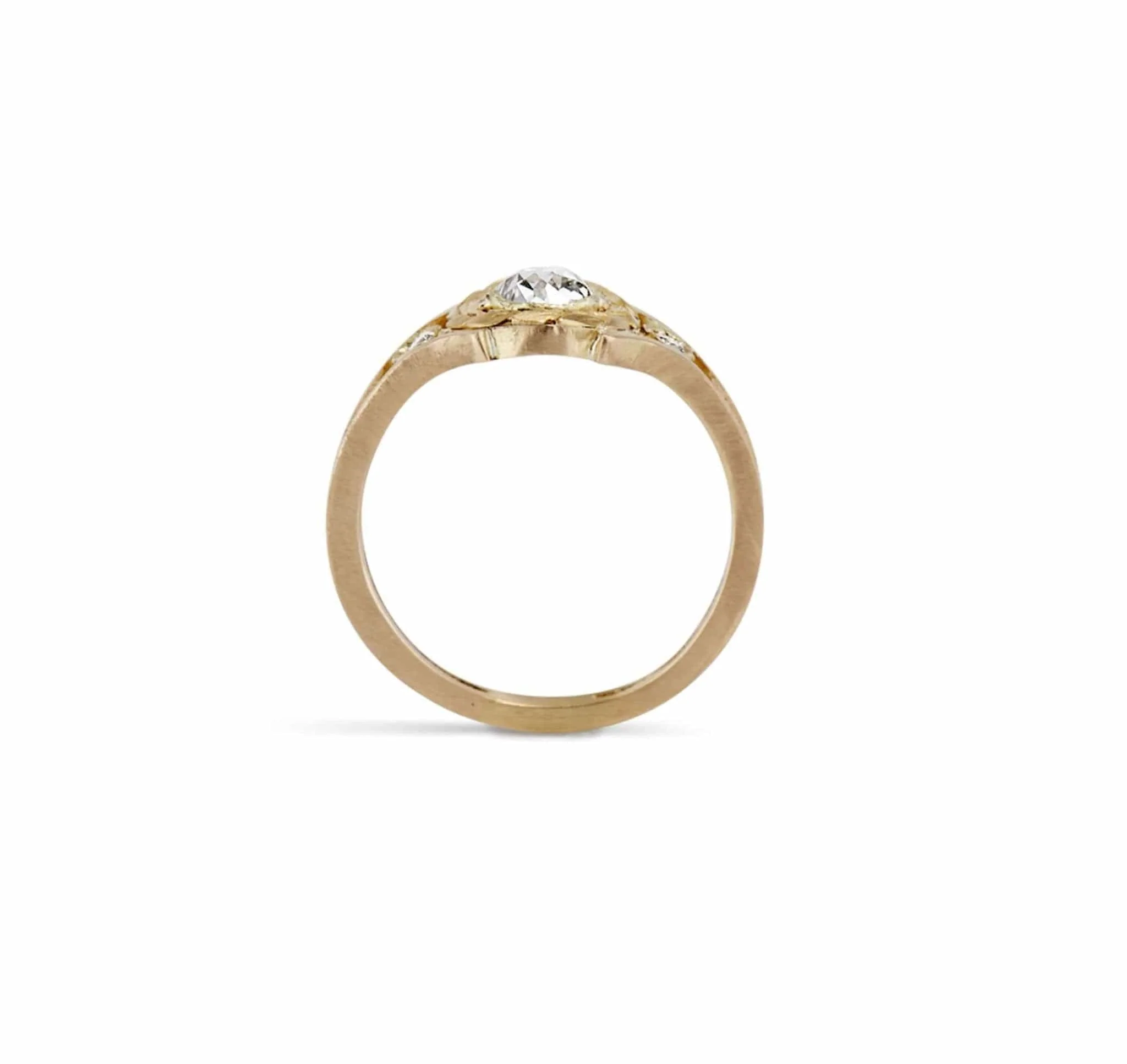 Gold Wreath Diamond Engagement Ring - Image 2