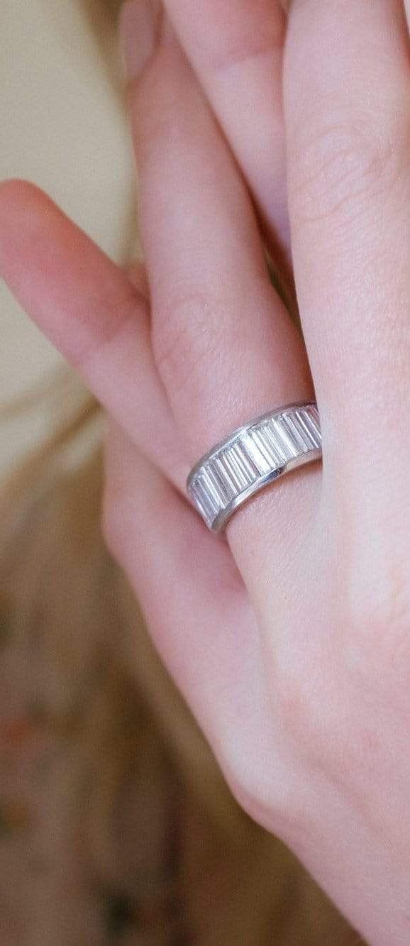 Mid Century 5 Carat Baguette Diamond Eternity Band - Image 4
