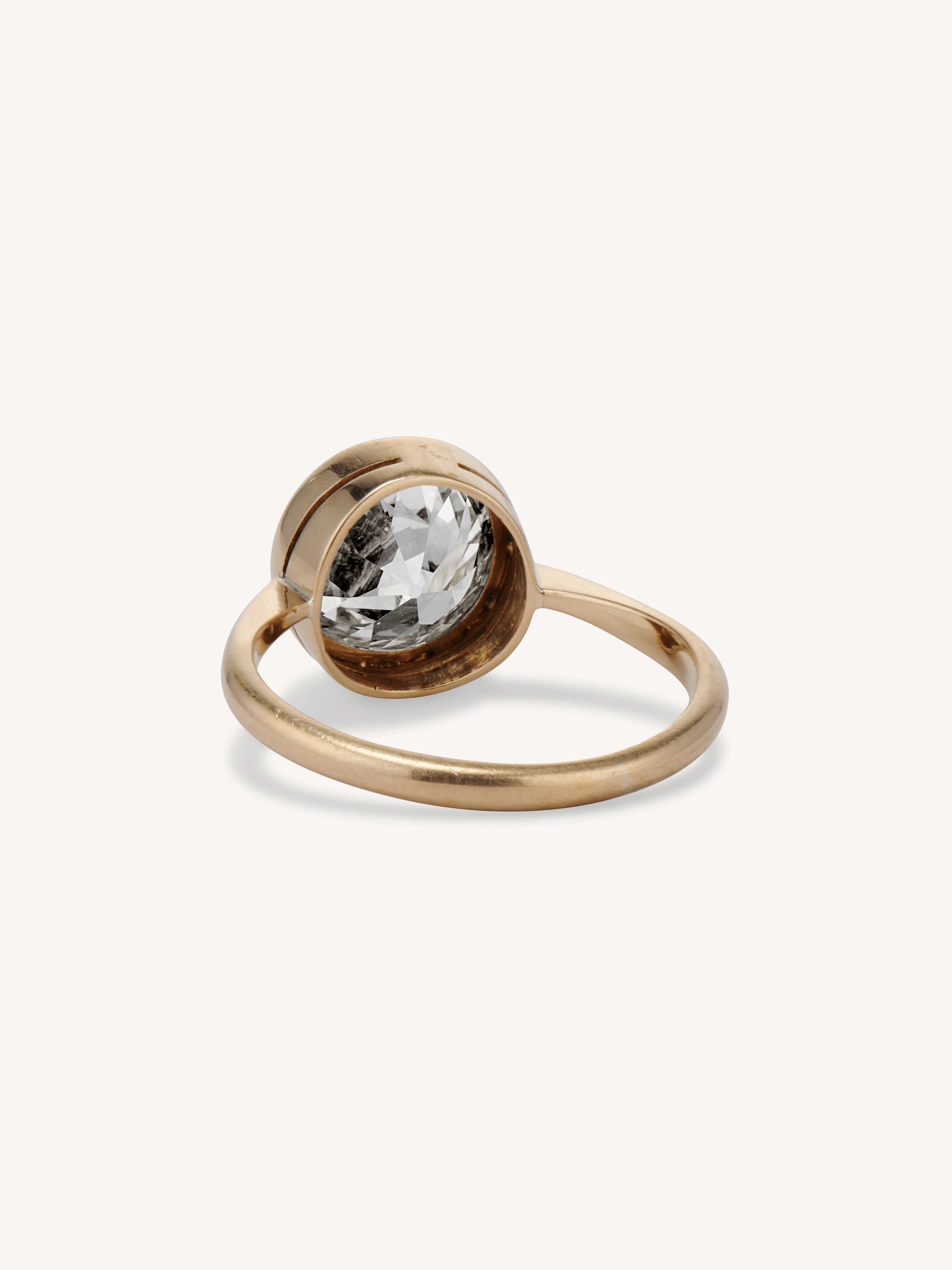 Late Victorian Bezel Set 2.60 Old European Diamond Engagement Ring - Image 5