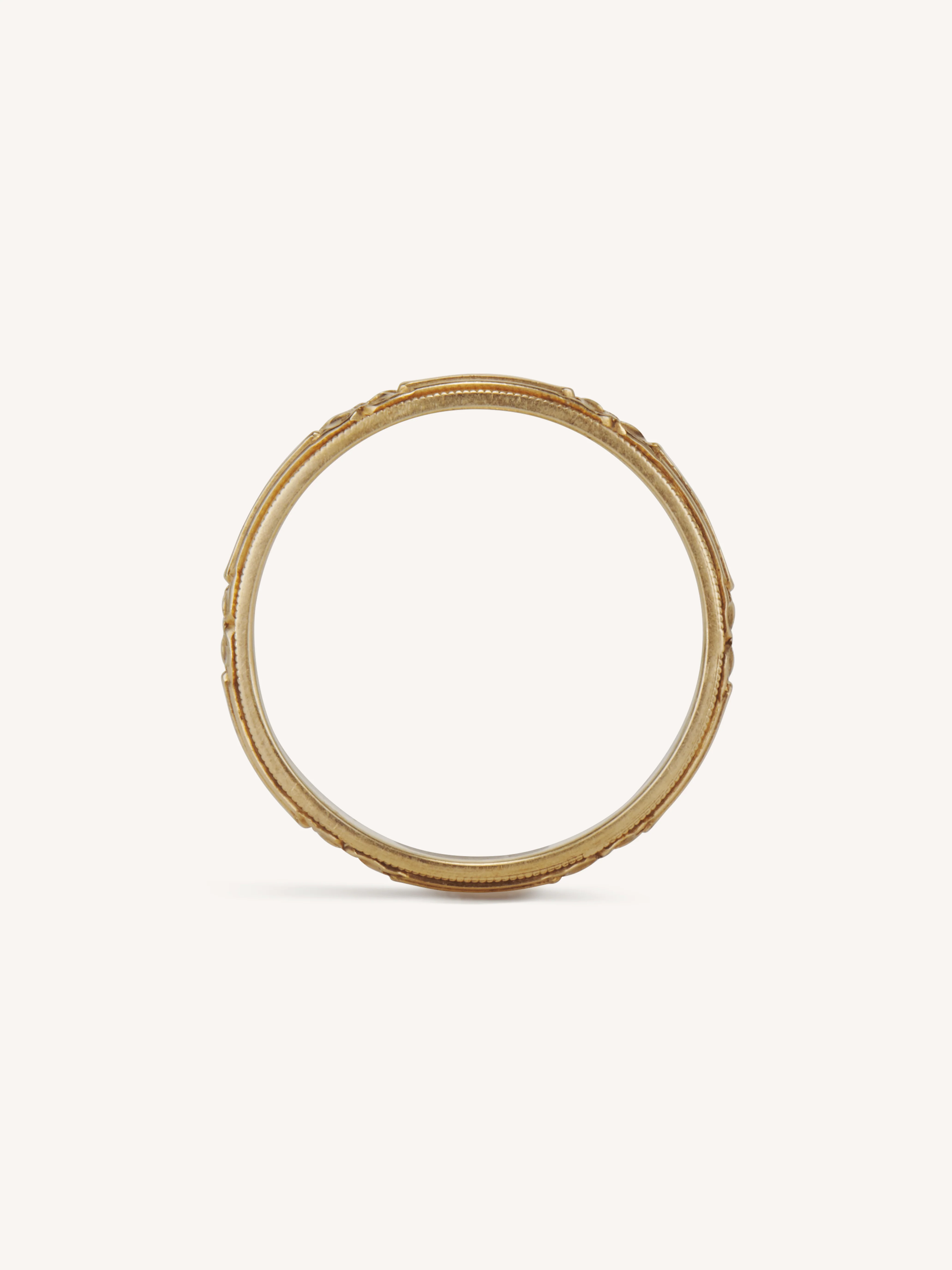 Vintage Orange Blossom Gold Wedding Band Size 5.75 - Image 2
