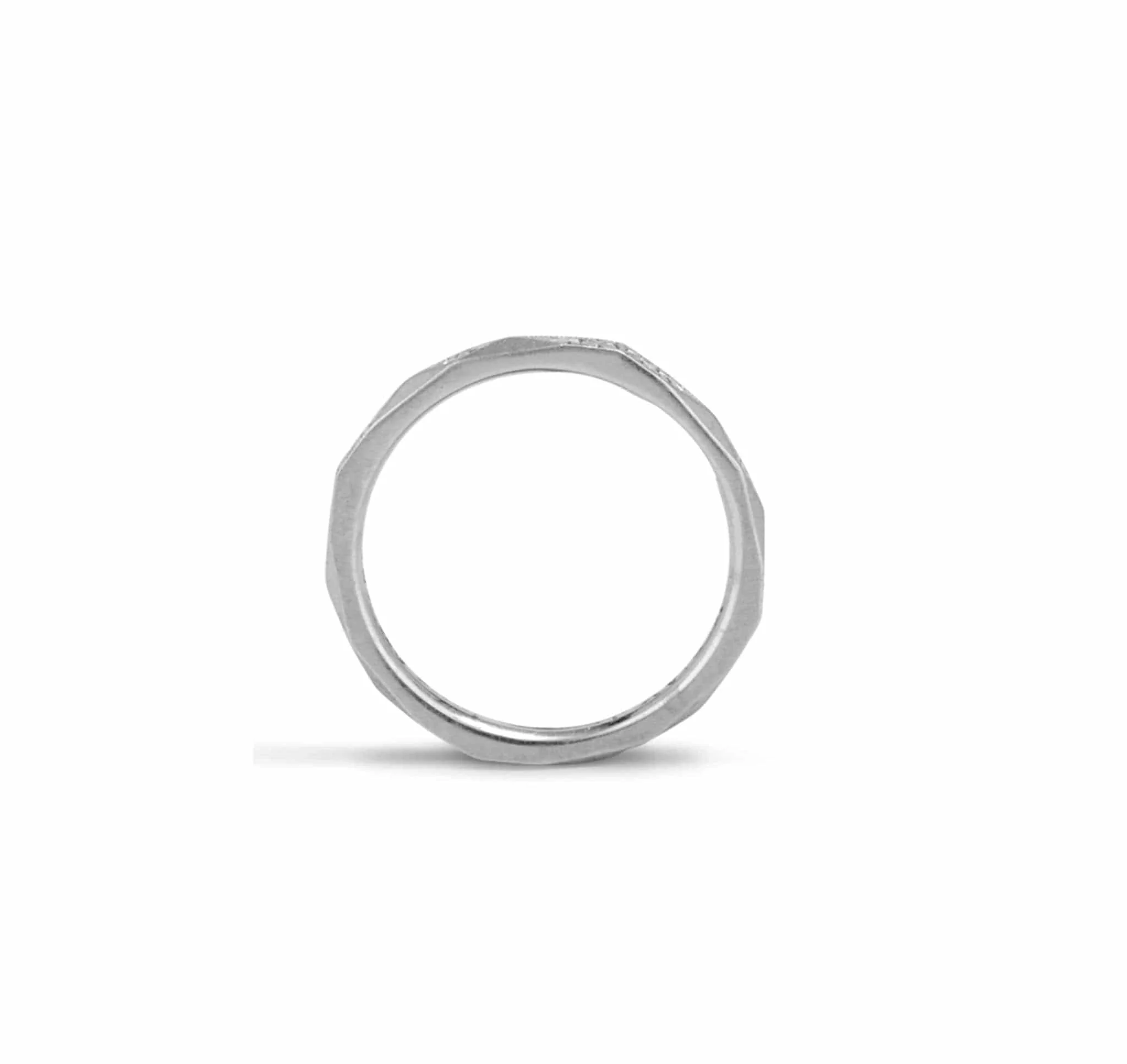 Vintage Engraved Platinum Wedding Band - Image 2