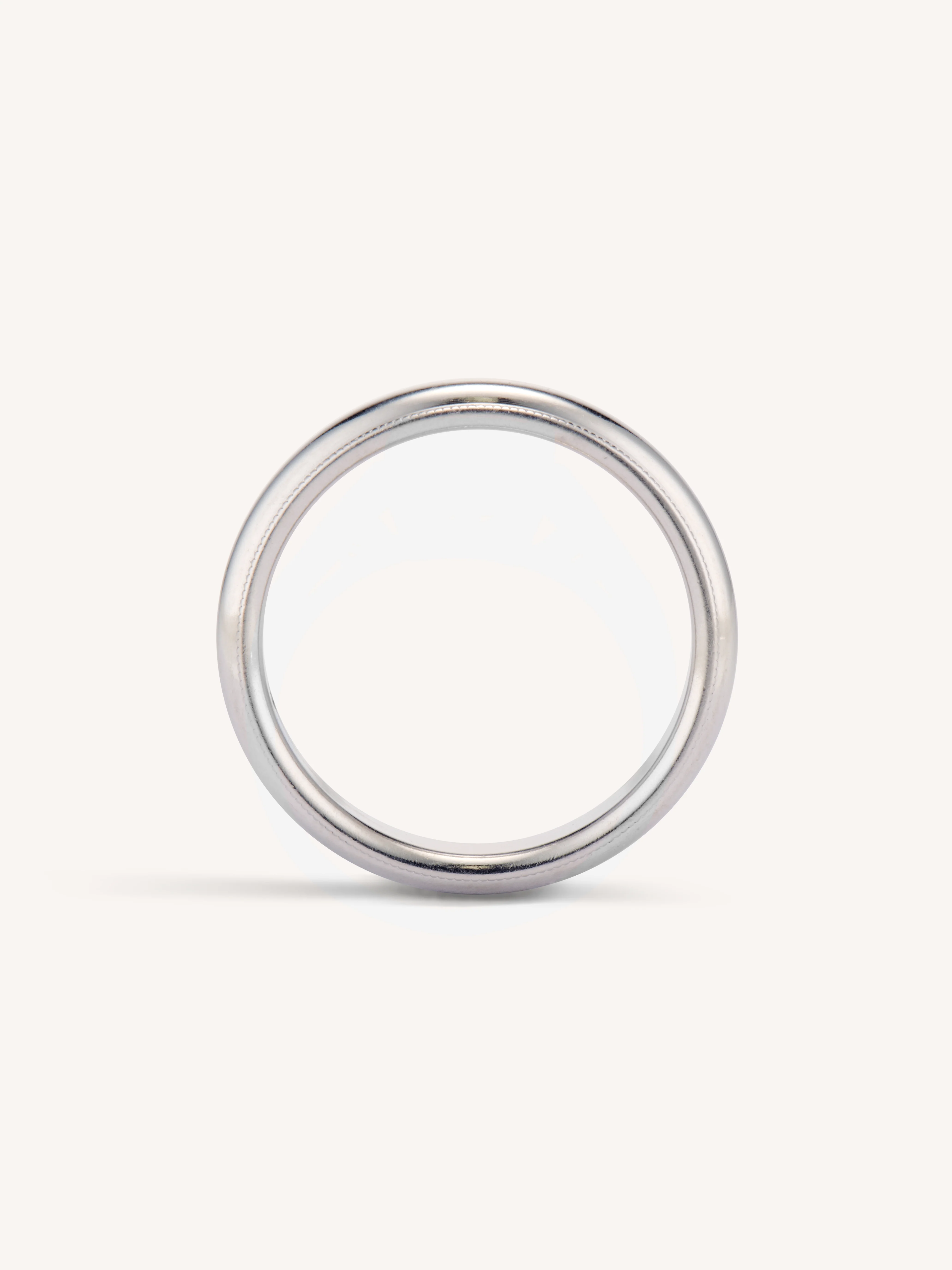 Vintage Men's Platinum Wedding Band - Size 10 - Image 3