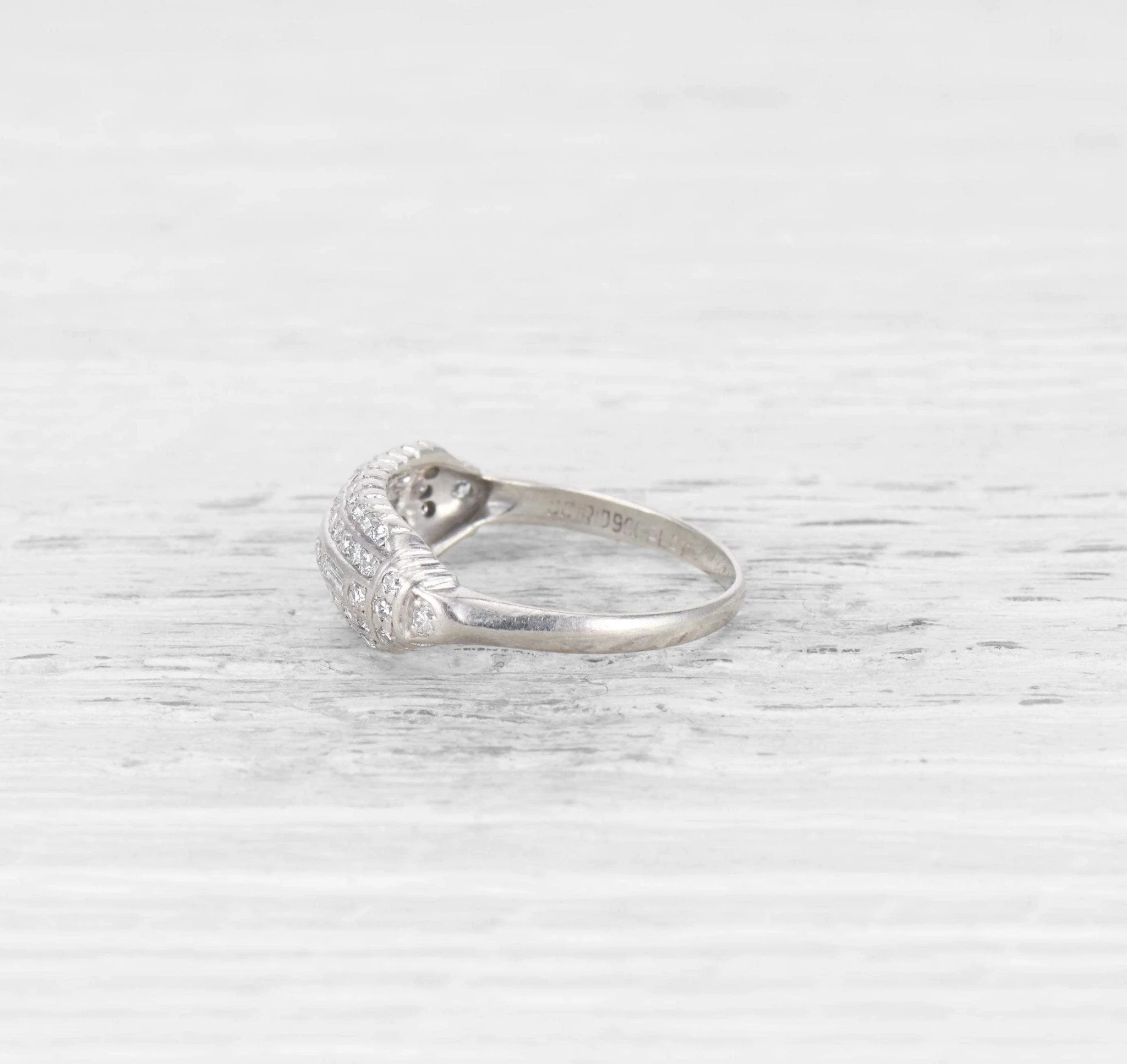 VINTAGE MID-CENTURY DIAMOND WEDDING BAND - Image 3