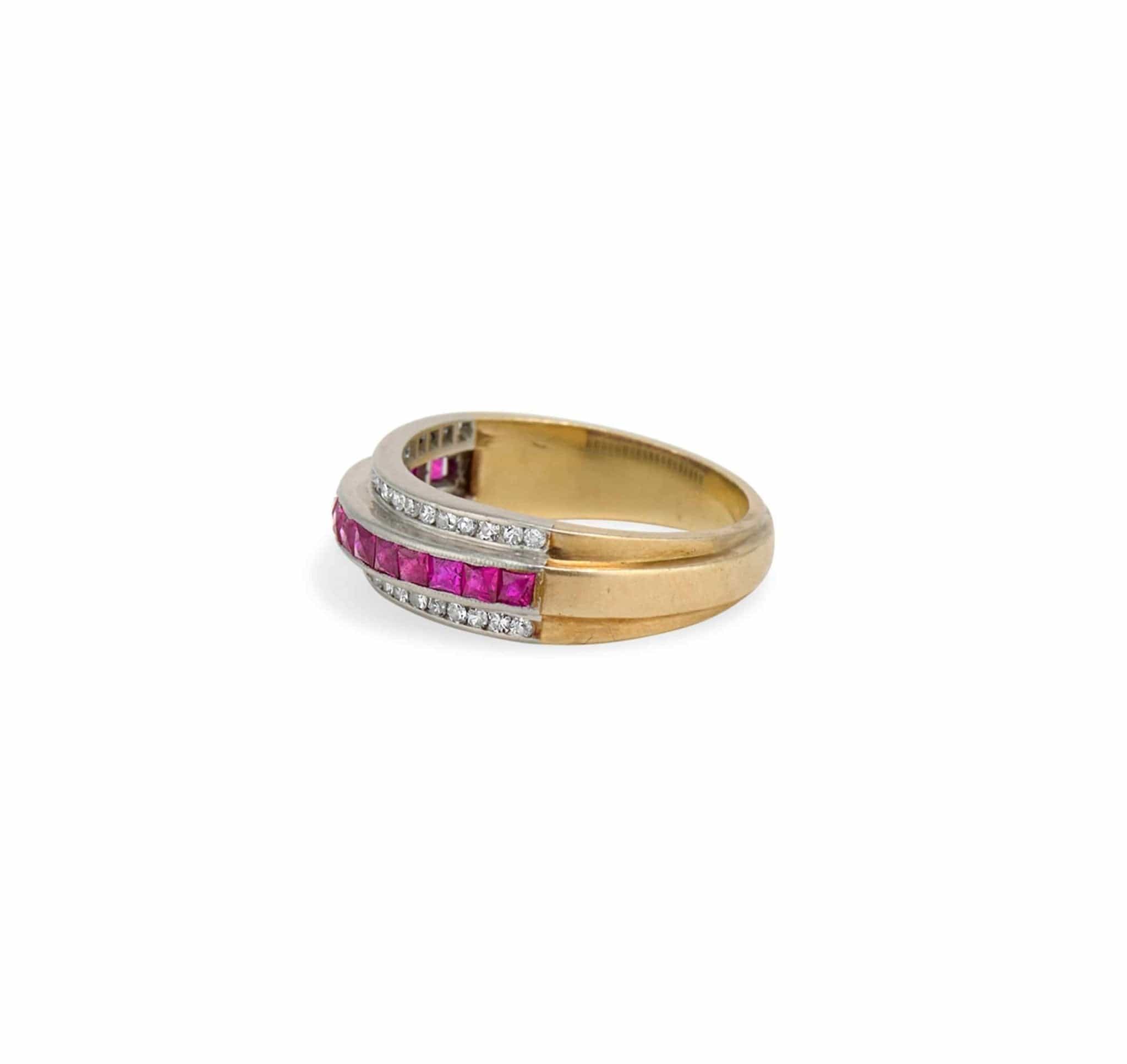 Vintage Ruby and Diamond Band - Image 2
