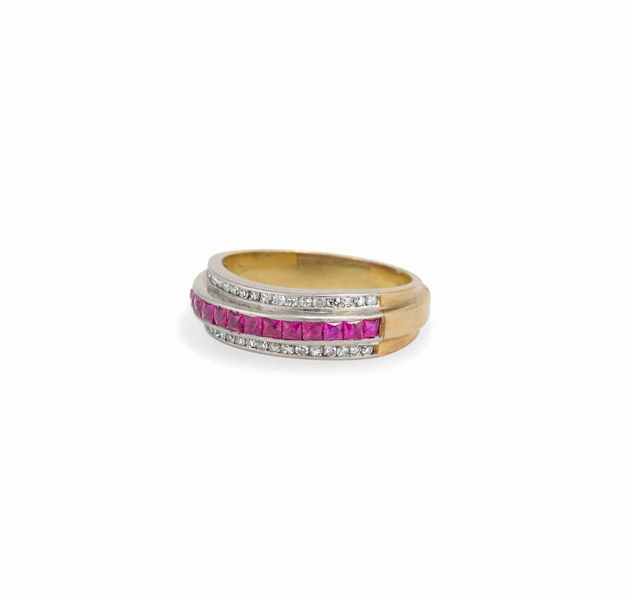 Vintage Ruby and Diamond Band - Image 3