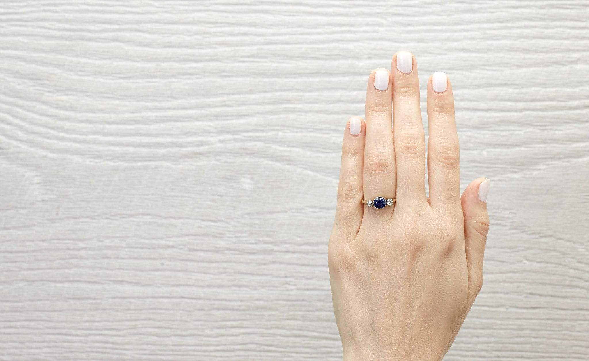 Vintage Sapphire & Diamond Engagement Ring - Image 5