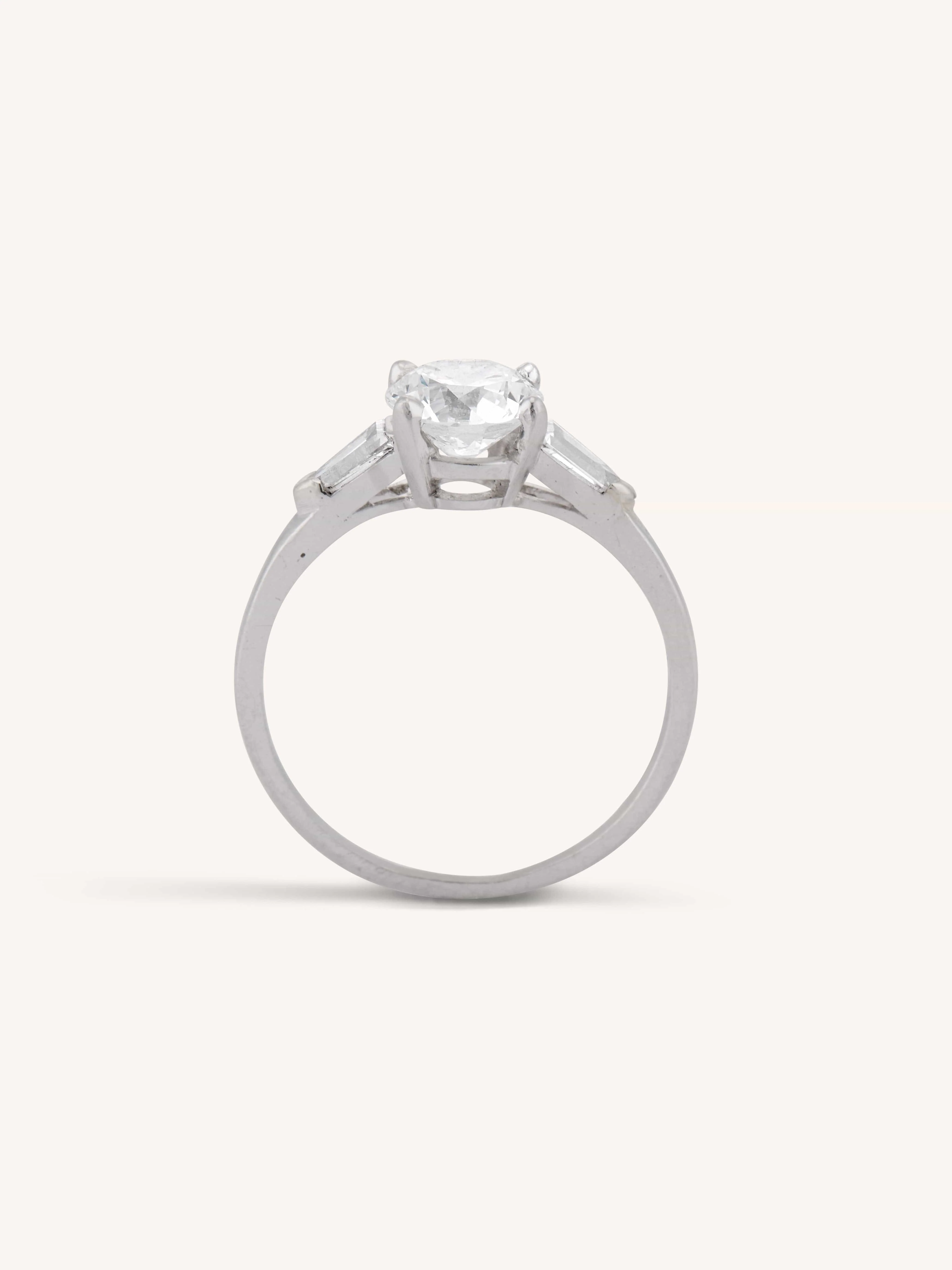 Tiffany & Co. Late Art Deco 1.01 Carat Old European Cut Diamond Platinum Vintage Engagement Ring - Image 6