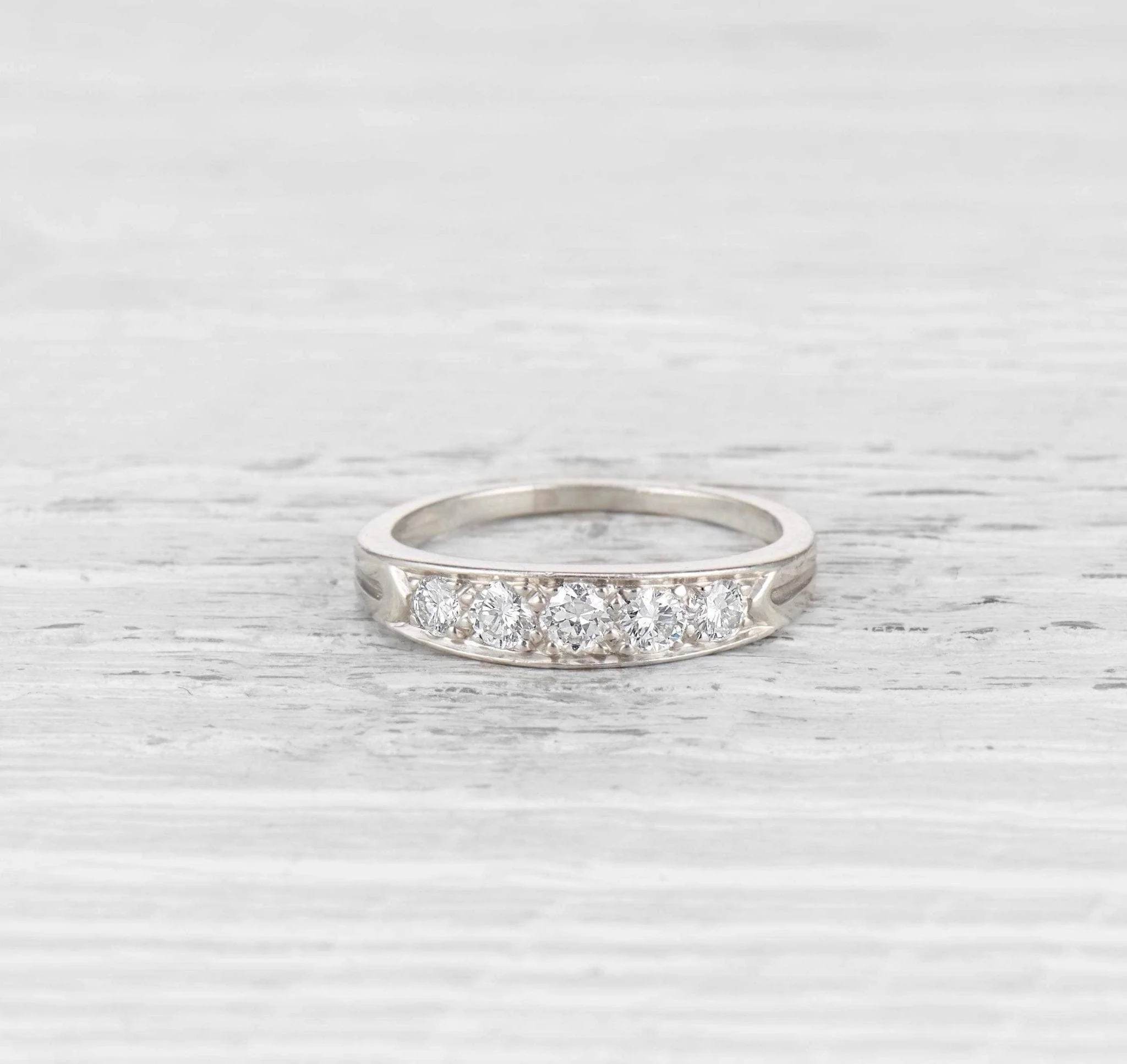 VINTAGE TIFFANY DIAMOND WEDDING BAND - Image 2