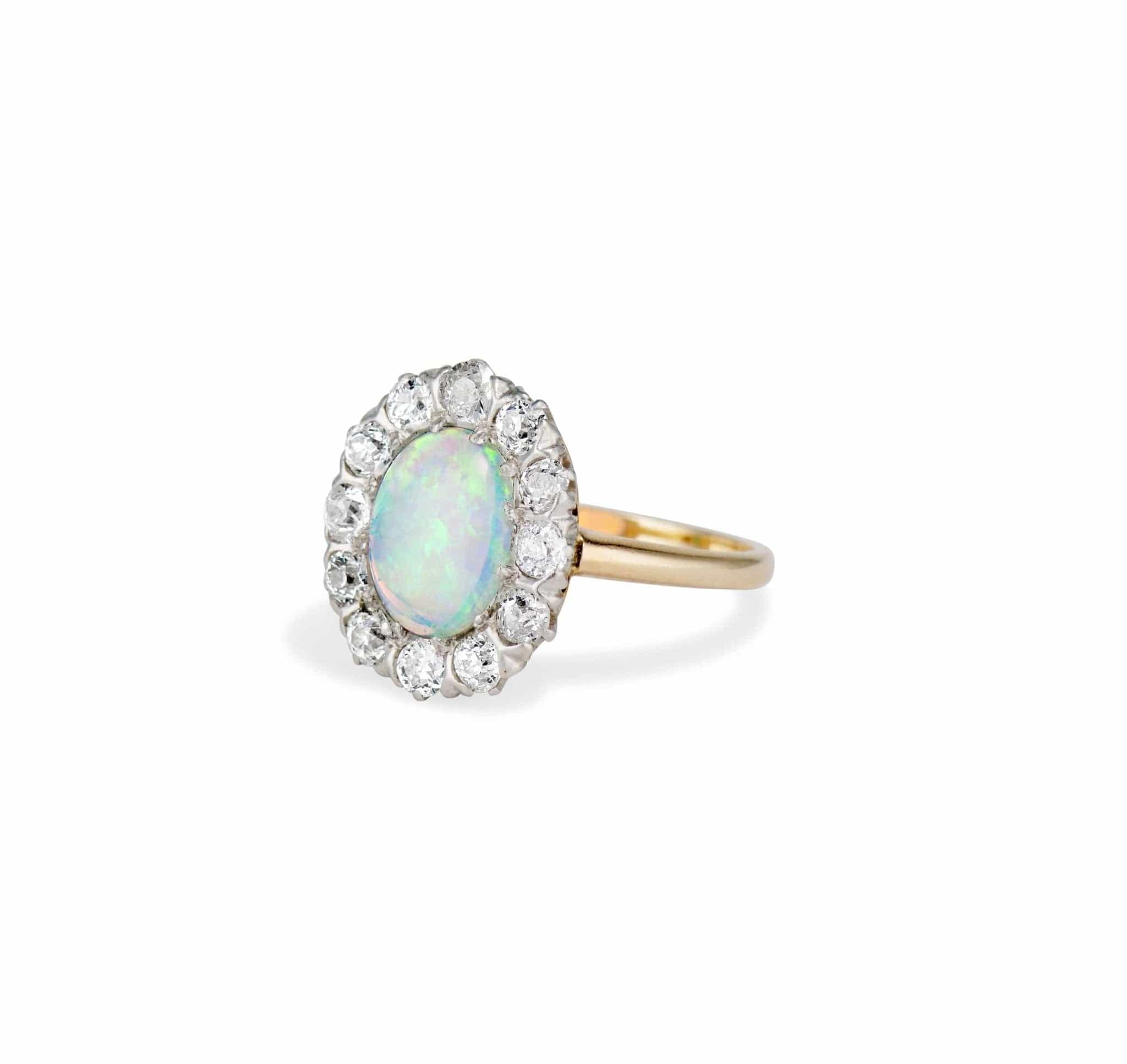 Victorian Diamond and Opal Cluster - Image 2